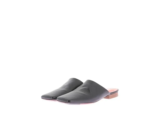 PAUL SMITH Mules y zuecos T.UE 38 Cuero Negro 