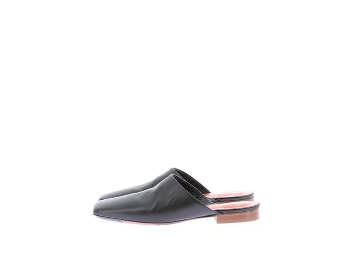 PAUL SMITH Mules y zuecos T.UE 38 Cuero Negro 