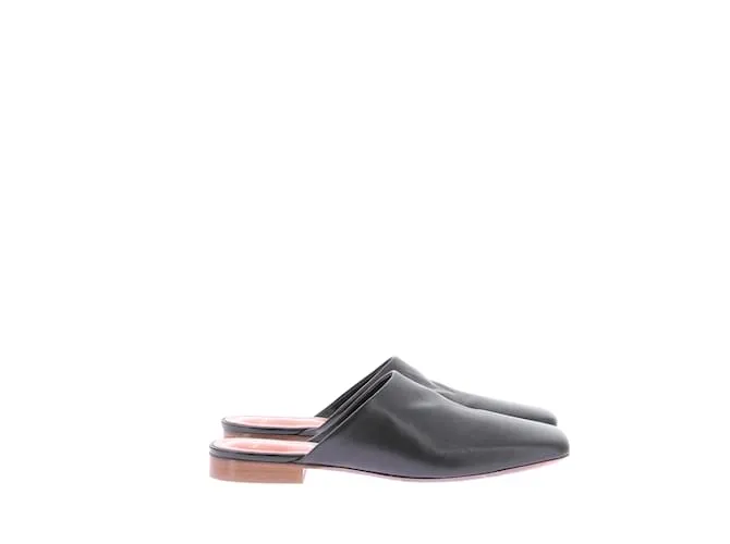 PAUL SMITH Mules y zuecos T.UE 38 Cuero Negro 