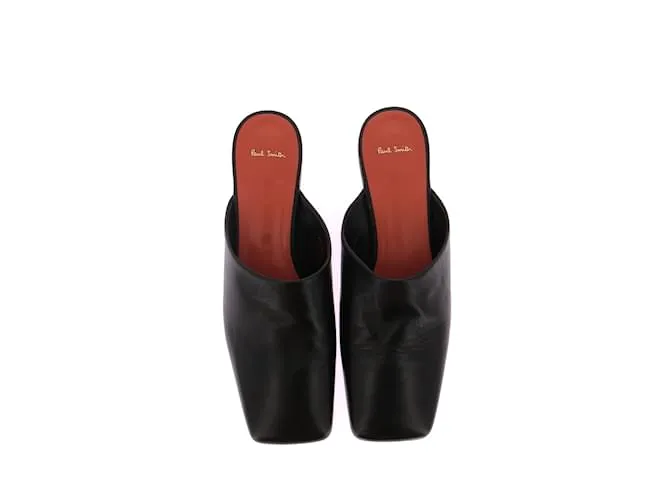 PAUL SMITH Mules y zuecos T.UE 38 Cuero Negro 