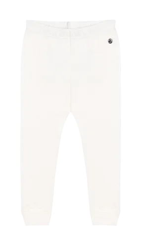 PETIT BATEAU Legging de algodón en blanco