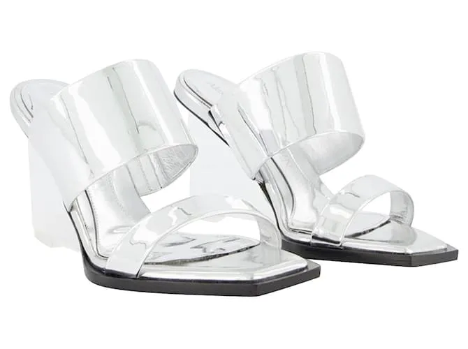 Sandalias - Alexander Mcqueen - Plata - Piel Metálico 