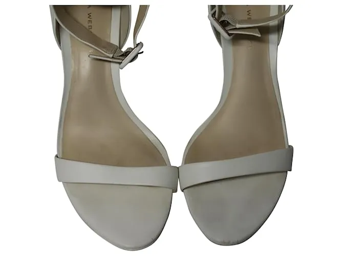 Sandalias con correa al tobillo Sophia Webster en cuero color marfil Blanco Crudo 