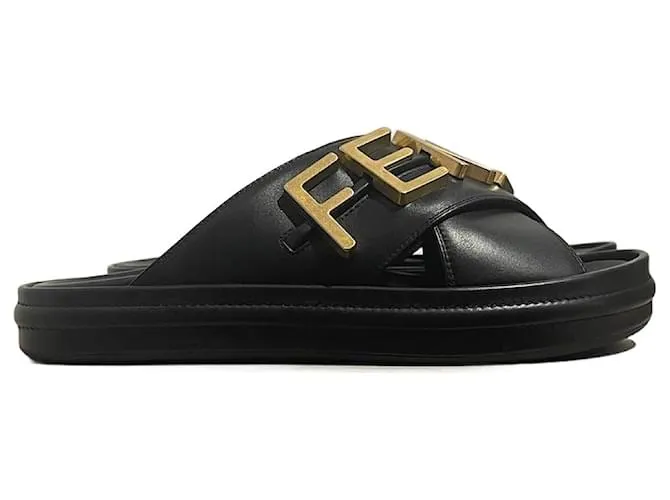 Sandalias FENDI T.EU 38 Piel Negro 