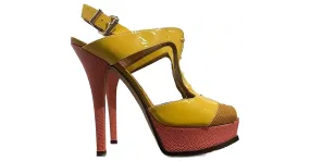 Sandalias FENDI T.EU 40 Piel Amarillo 