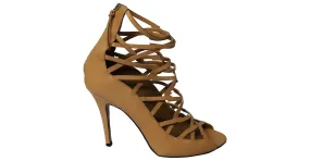 Sandalias Isabel Marant Gladiator Stiletto en piel nude Castaño Carne 