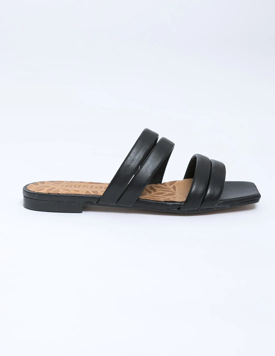 SANDALIAS PIEL NEGRO MUSTANG