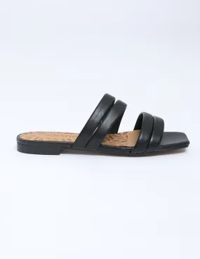 SANDALIAS PIEL NEGRO MUSTANG