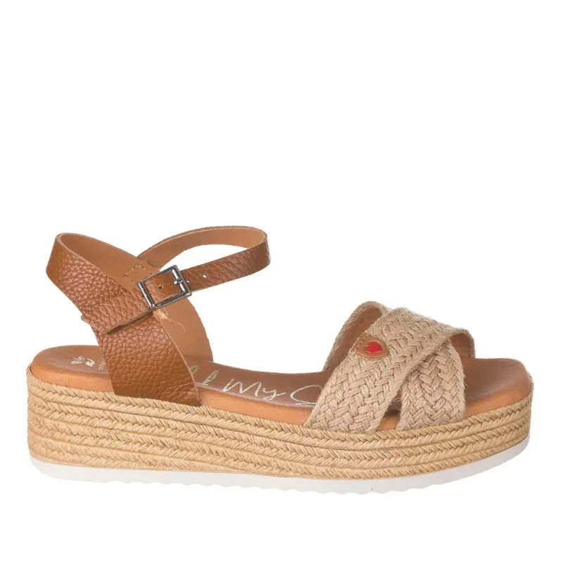 Sandalias Planas Oh My Sandals 5438 Mujer Cuero