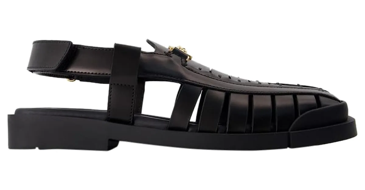 Sandalias - Versace - Piel - Negro 