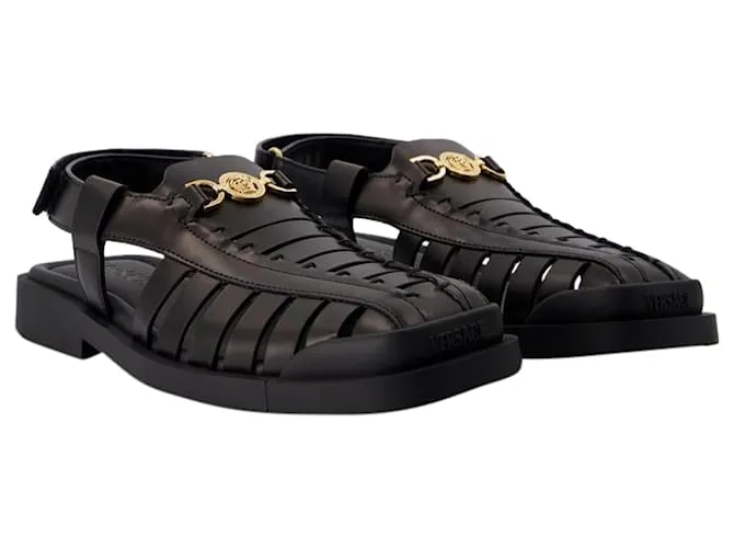 Sandalias - Versace - Piel - Negro 