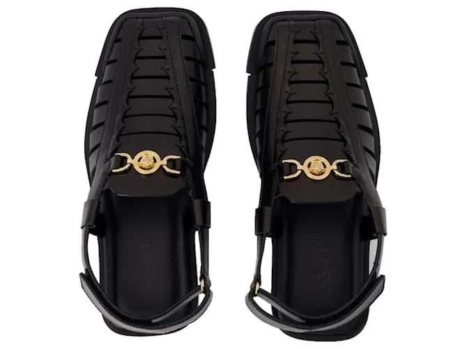 Sandalias - Versace - Piel - Negro 