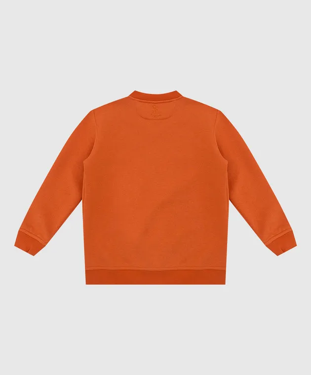 Stefano Ricci Children's orange sweatshirt with print