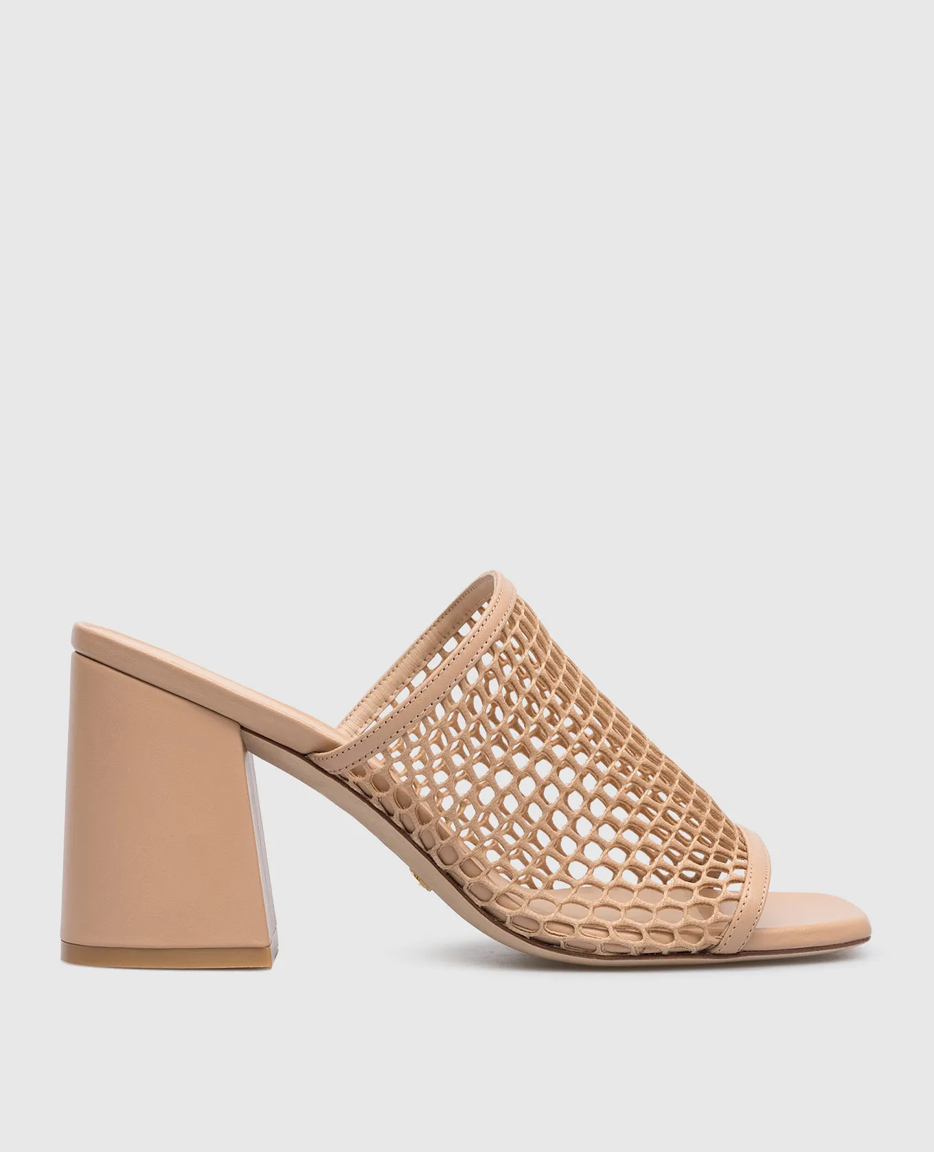 Stuart Weitzman Cayman 85 beige combination mules