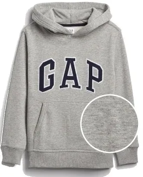 sudadera GAP V-New Campus Logo Hood - Light Heather Grey B10 - boy´s