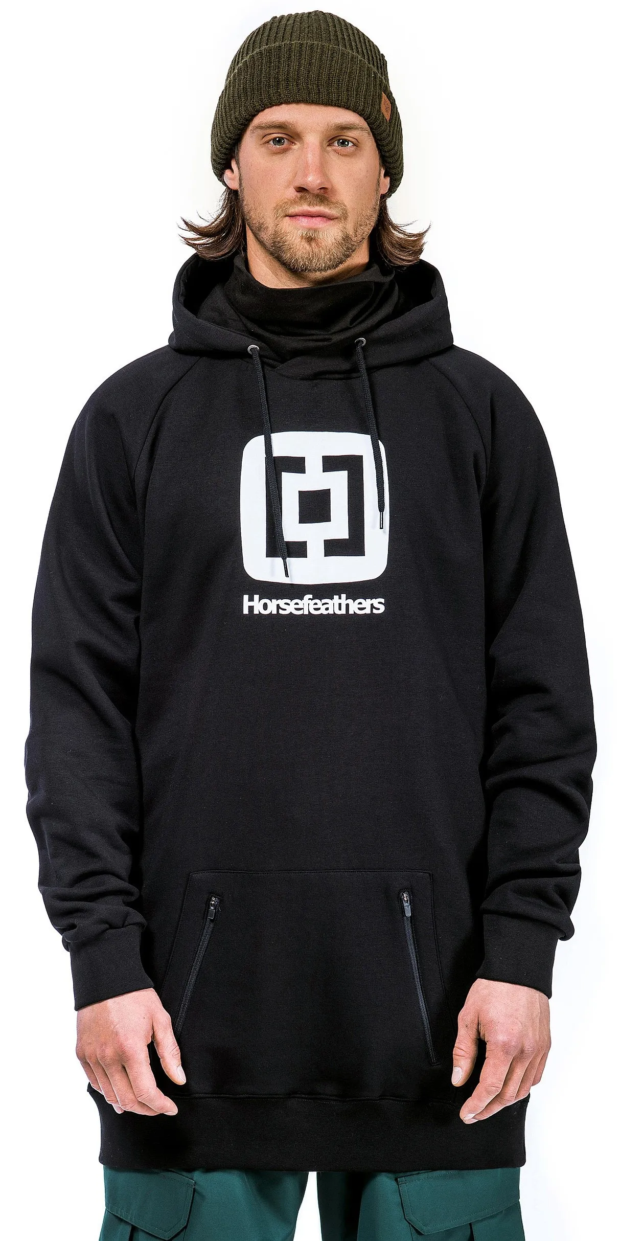 sudadera Horsefeathers Sherman Long - Black - men´s