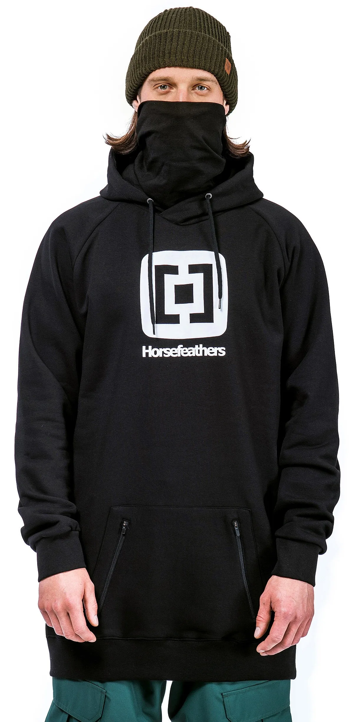 sudadera Horsefeathers Sherman Long - Black - men´s