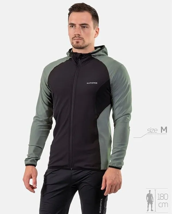 sudadera Klimatex Alaric Zip - Olive/Black - men´s