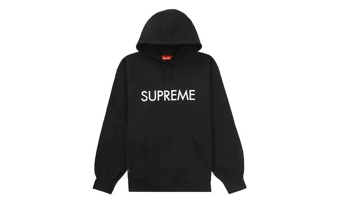 Supreme Capital Hooded Sweatshirt Black