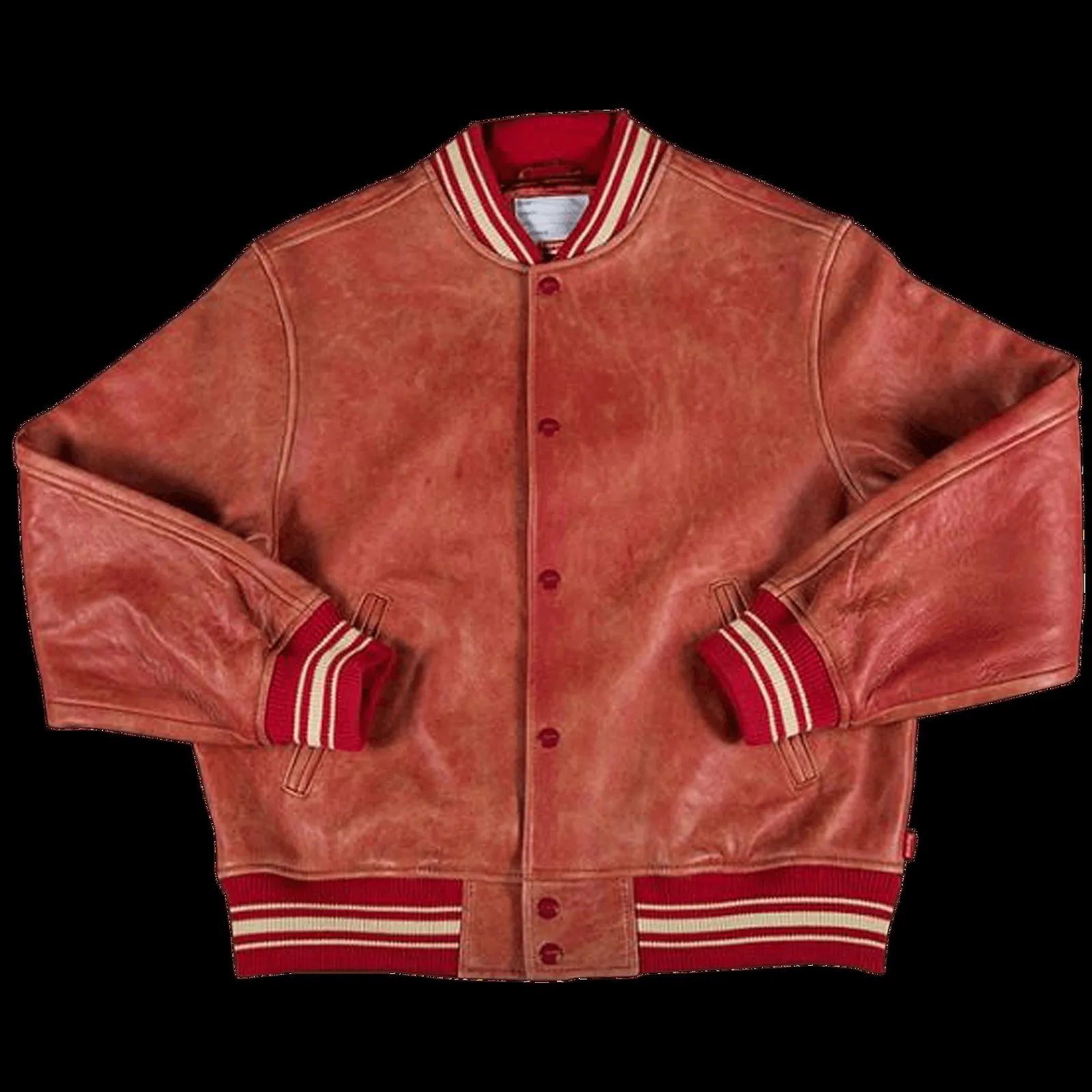 Supreme Painted Leather Varsity Jacket