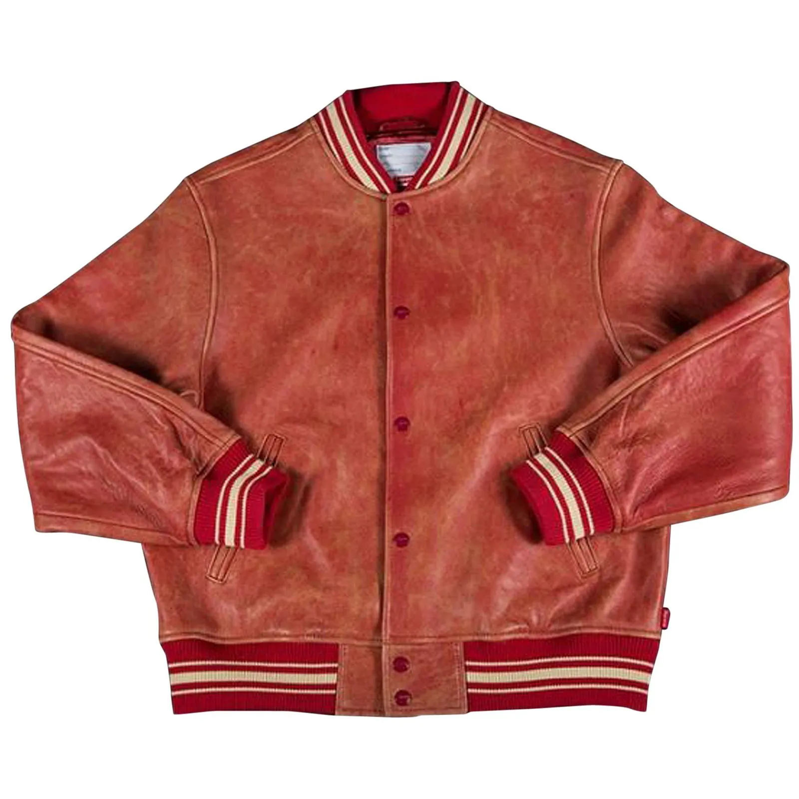 Supreme Painted Leather Varsity Jacket