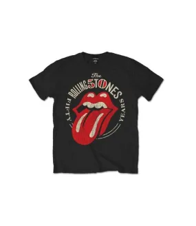 THE ROLLING STONES 50th Anniversary Vintage Camiseta Licencia Oficial chico RockOff RSTEE01MB