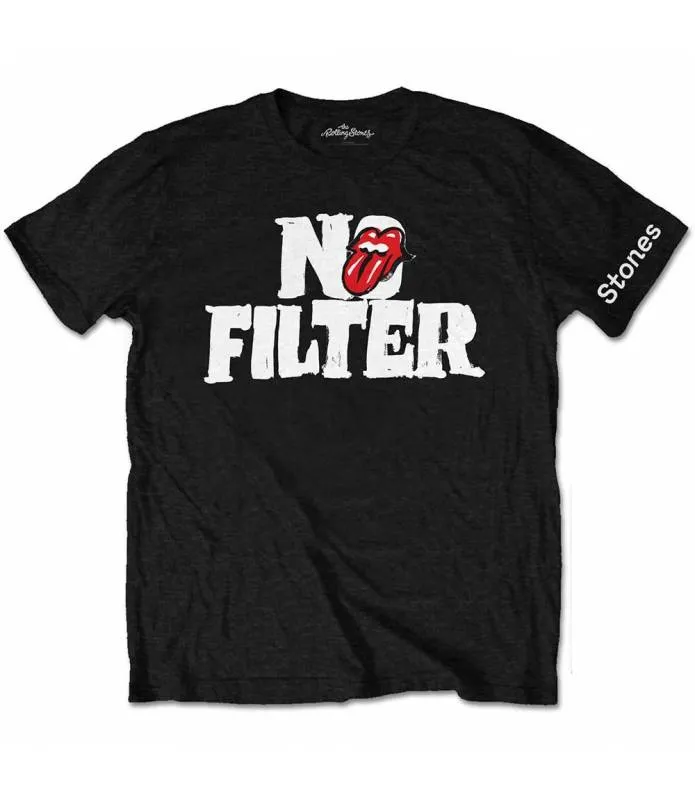 THE ROLLING STONES No Filter Header Logo Camiseta Chico Licencia Oficial RSTS100MB