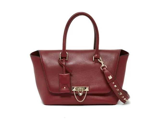 Valentino CORREA DE CUERO ROJO ROCKSTUD Roja 