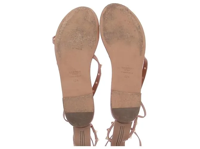 VALENTINO GARAVANI Sandalias T.EU 37.5 Piel Beige 