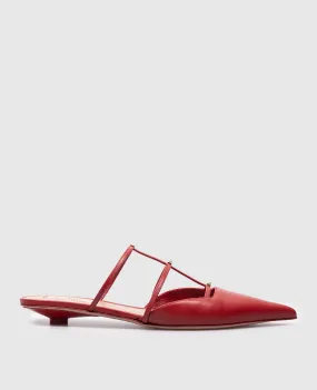 Valentino Rockstud red leather mules