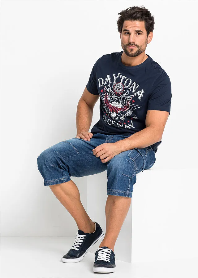 Vaqueros 3/4 regular fit, straight Denim