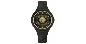 Versus Versace Reloj Fire Island con correa de león Negro 