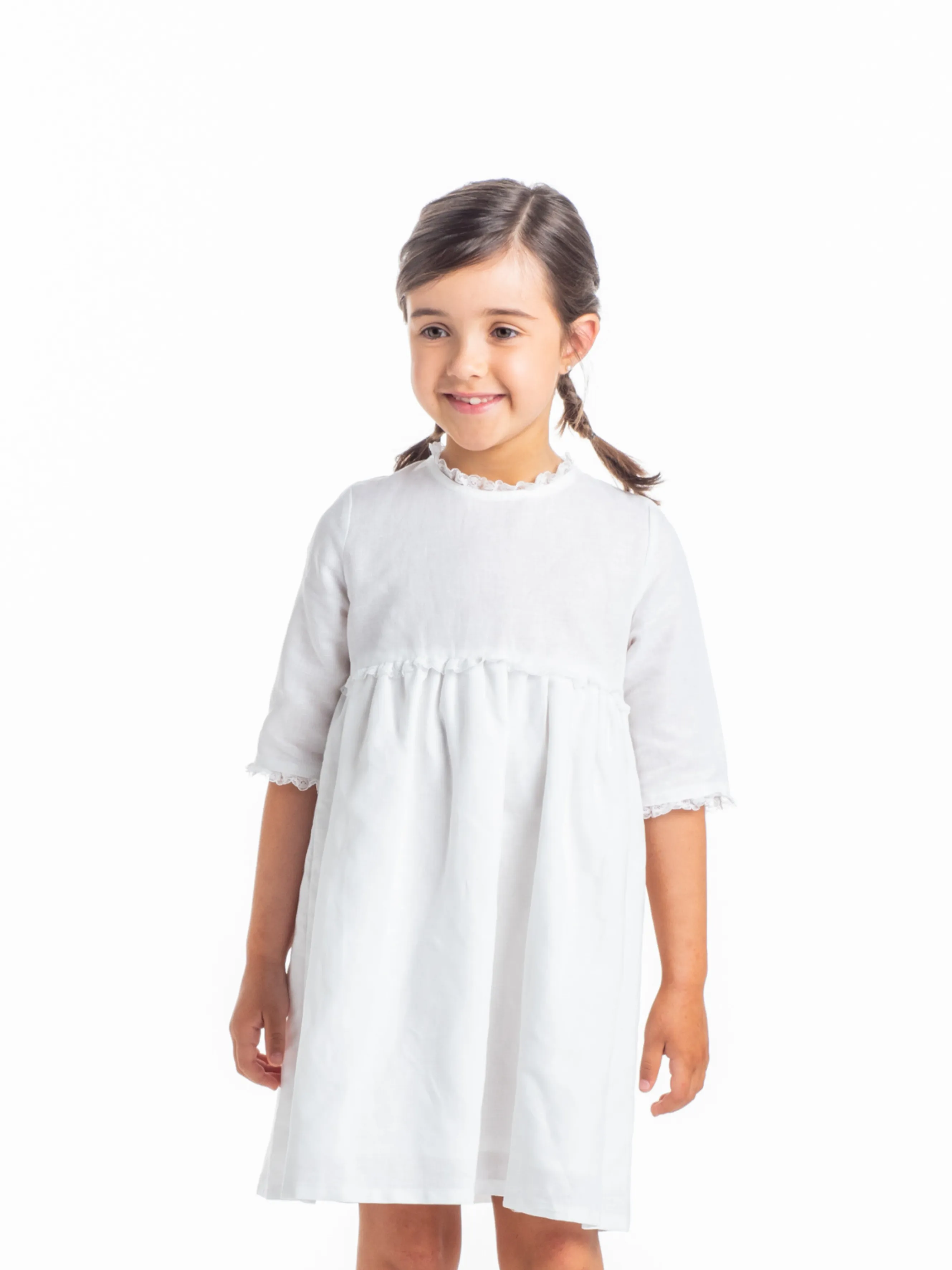 Vestido blanco puntilla