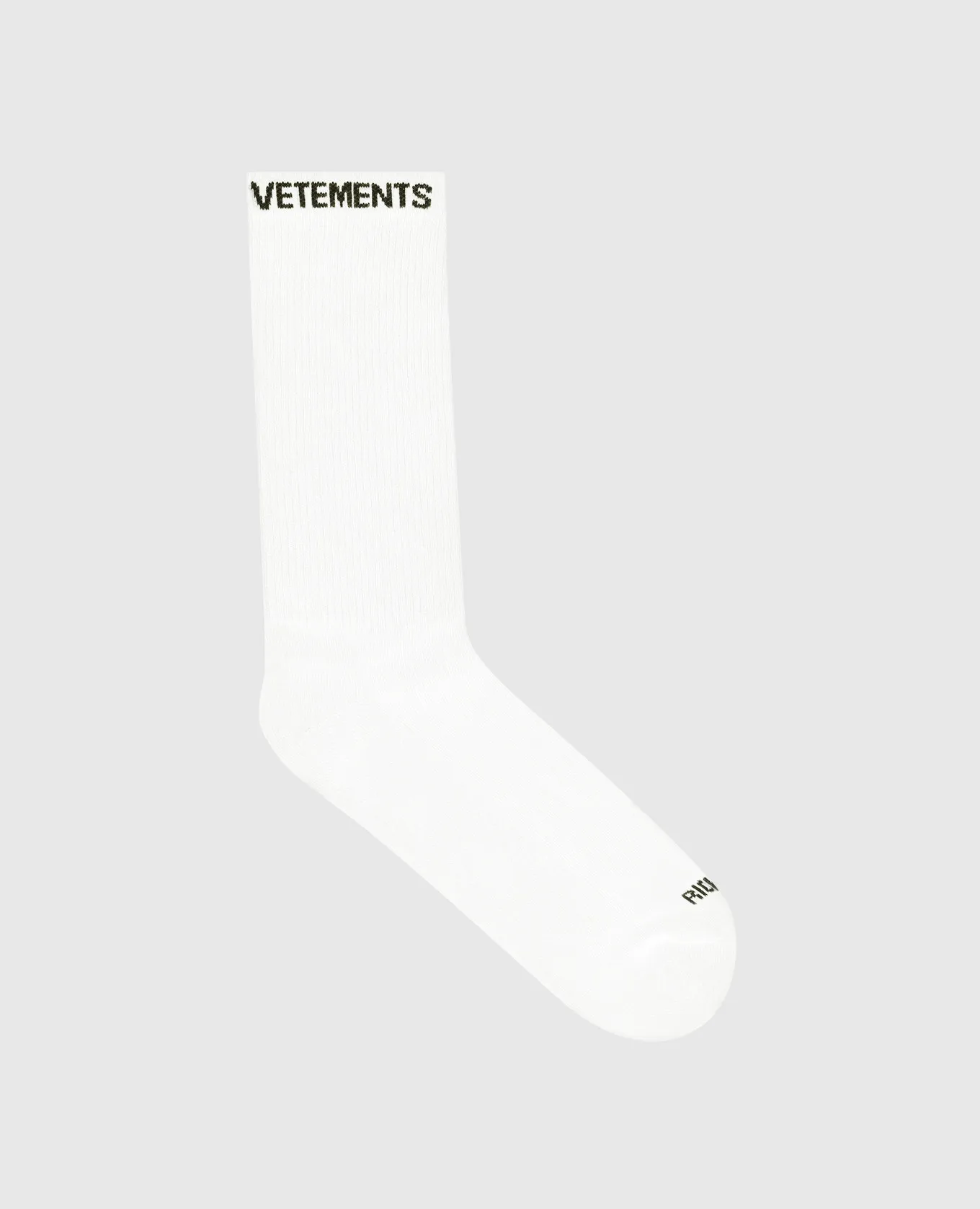 Vetements White socks with contrasting logo pattern