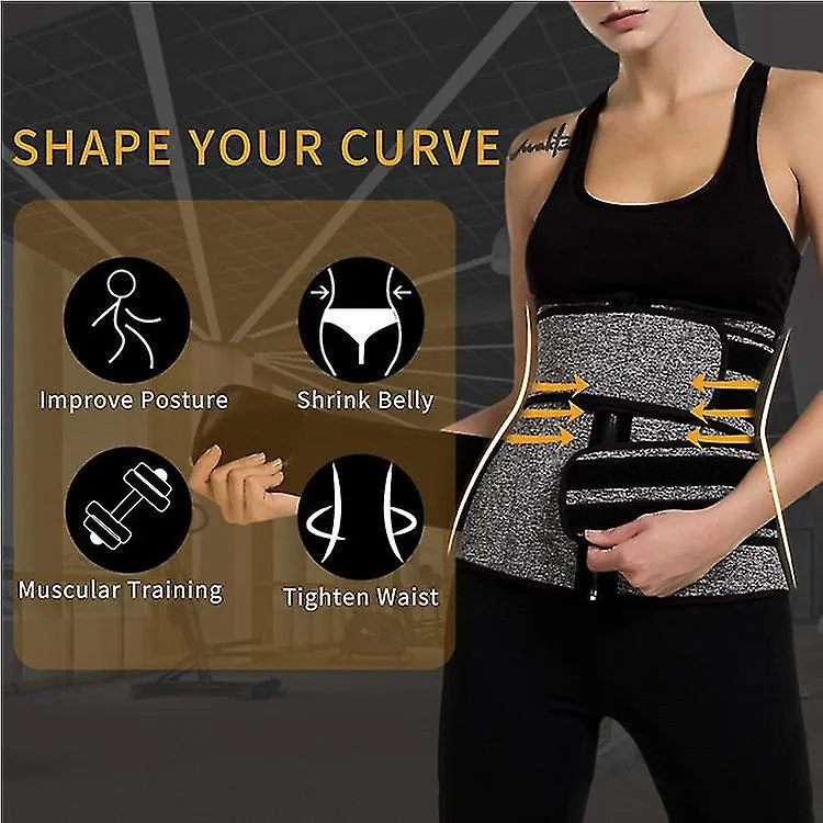 Waist Trimmer Belt Women Sauna Suit Sweat Wrap Trainer Slimming Cincher Body Shaper