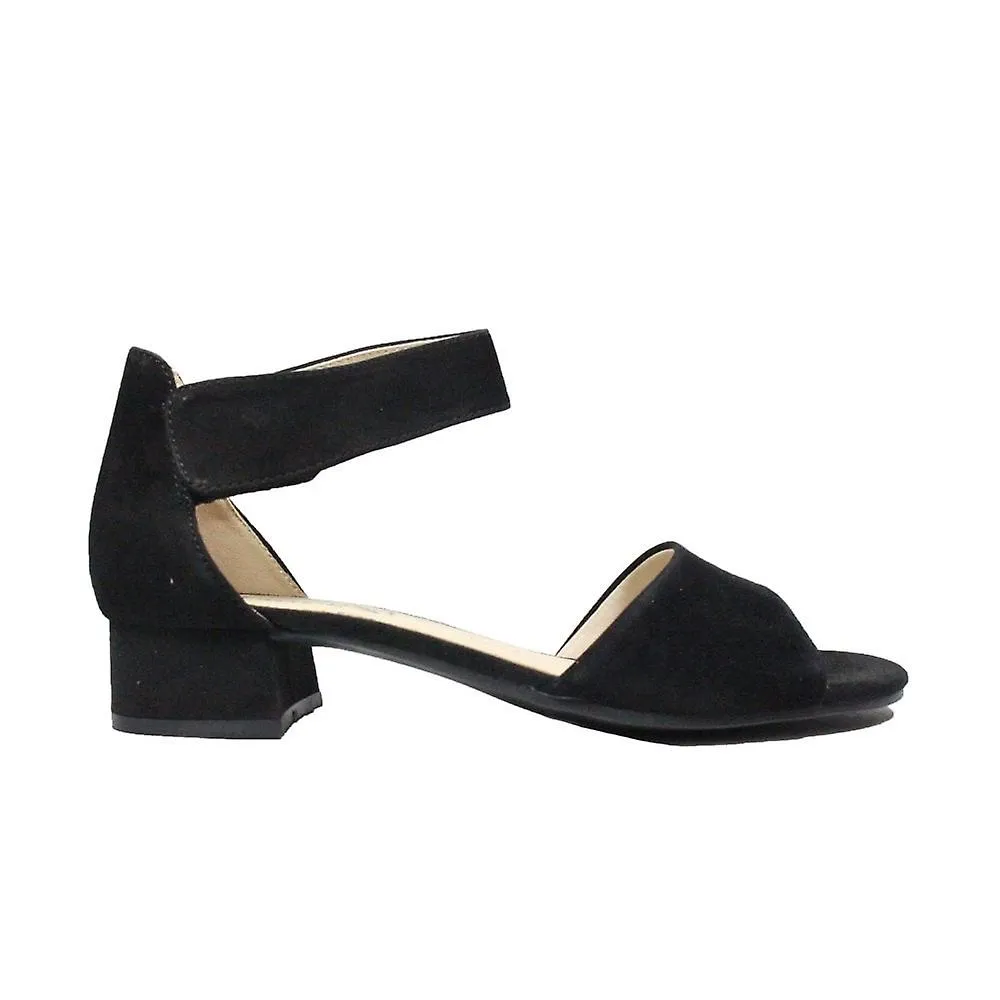 Women's Caprice 28212 004 | Black Suede | Womens Smart Sandals