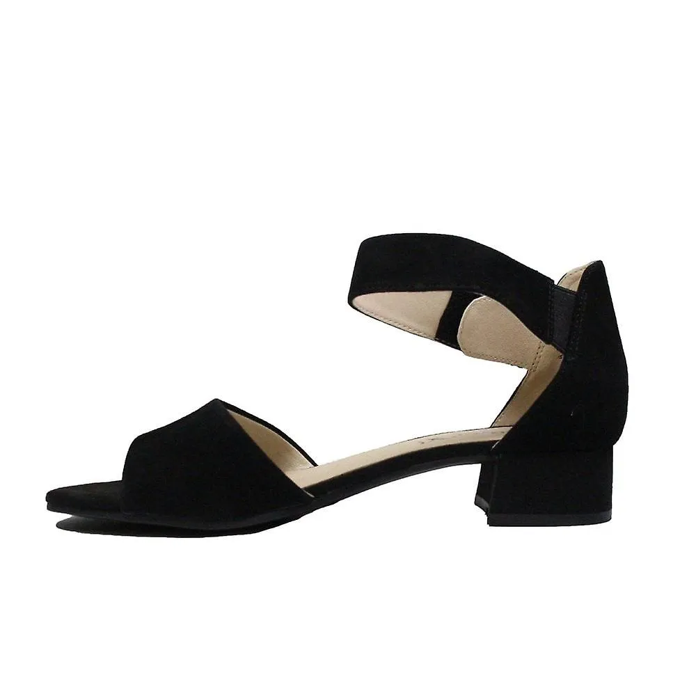 Women's Caprice 28212 004 | Black Suede | Womens Smart Sandals