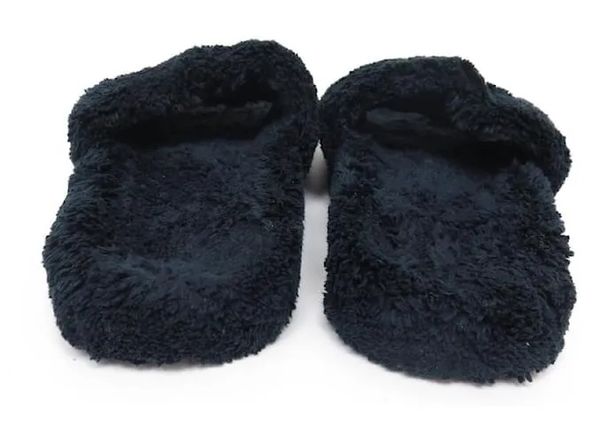 ZAPATOS BALENCIAGA FURRY 654261 SANDALIAS 40 FALSA PIEL SANDALIAS ZAPATO Azul marino 